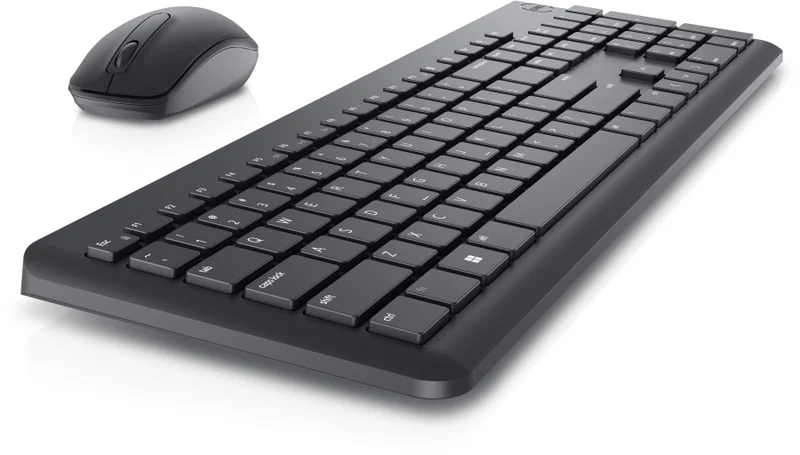 Комплект безжична клавиатура и мишка Dell KM3322W, българска подредба (QWERTY), черен