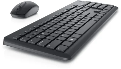 Комплект безжична клавиатура и мишка Dell KM3322W, българска подредба (QWERTY), черен