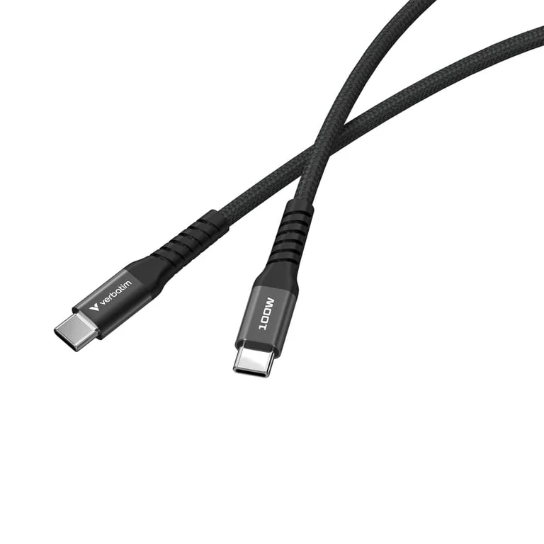 USB-C кабел Verbatim Sync & Charge Magnetic 100W 1.2 м - Черен