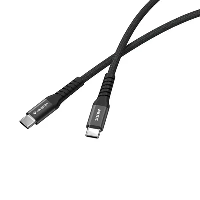 USB-C кабел Verbatim Sync & Charge Magnetic 100W 1.2 м - Черен