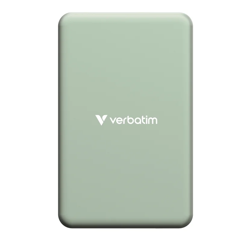 Verbatim Charge 'n' Go Essentials Power Bank Magnetic Wireless 5000mAh Green
