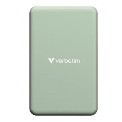 Verbatim Charge 'n' Go Essentials Power Bank Magnetic Wireless 5000mAh Green