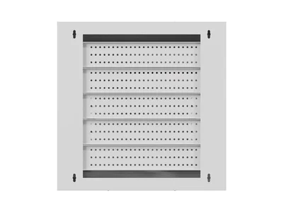 Комуникационен шкаф LANBERG – TPR 10", 2U, 400x400x140 мм, с мрежеста врата, сив