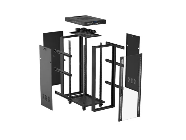 Lanberg rack cabinet 19" free-standing 32U/600X1000 (FLAT PACK) with glass door LCD black