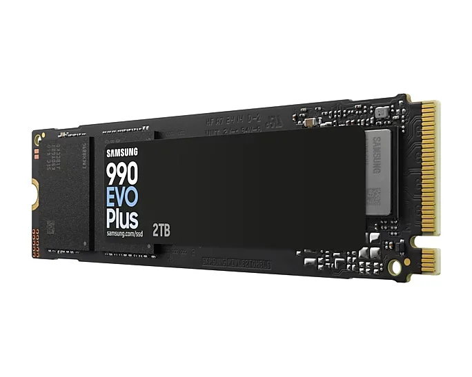 Samsung SSD 990 EVO Plus 2TB PCIe 4.0 NVMe 2.0 M.2 V-NAND 3-bit MLC, 256-bit Encryption, Read 7150 MB/s Write 6300 MB/s