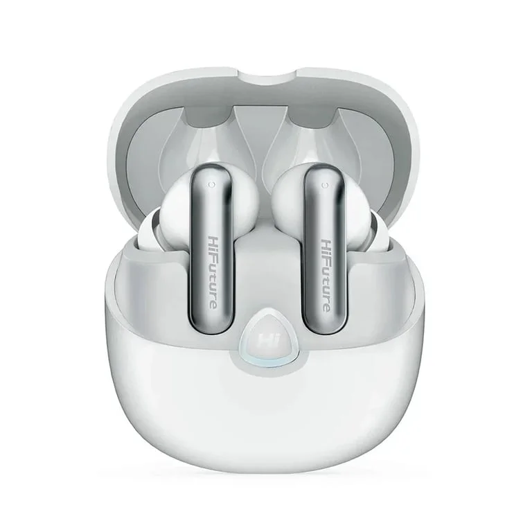 HiFuture SonicAir White, 4MICS ENC, 35 Hours Playtime,  Wireless 5.3, 10MM Driver, Soft Bass, Comfort Fit