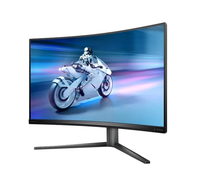 Philips Evnia 32M2C5500W, 31.5" Curved 1000R, Fast VA, WLED, 2560x1440@240Hz, 1ms GtG, 0.5ms MPRT, 500cd m/2, 4000:1, Mega Infinity DCR, Adaptive Sync, FlickerFree, Low Blue Mode, Tilt, Height Adjust, Swivel, 2xHDMI, 2xDP, USB hub