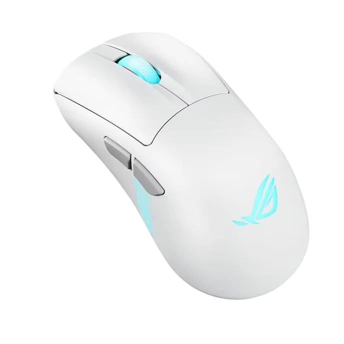 Геймърска мишка ASUS ROG Keris II Origin Wireless Moonlight White