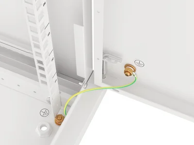 Lanberg rack cabinet 19" wall-mount 6U/600x600 for self-assembly with metal door grey (flat pack)