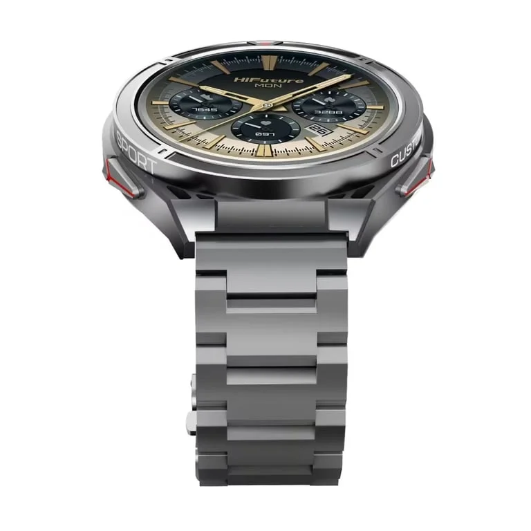 HiFuture Active Silver, *1.43"  AMOLED, Dual Band GPS +Compass + Altimeter 466*466, Powered by Dual Core & Syntra AI, Bluetooth Call, 5ATM Waterproof, 24/7 True Heart Rate & Blood Oxygen Sensor, Up to 10 days daily use
