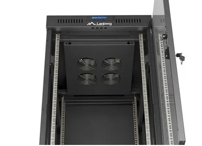 Lanberg Rack Cabinet 19" Free-Standing 24U/600X800 (FlAT Pack) With Glass Door LCD Black V2