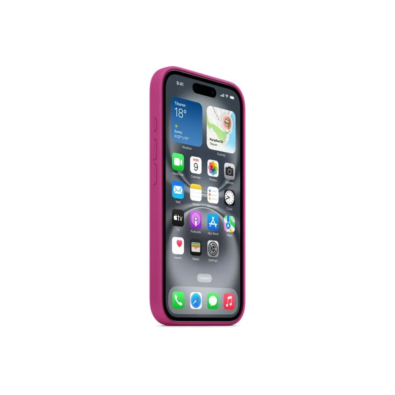 Apple iPhone 16 Silicone Case with MagSafe - Fuchsia (Seasonal)