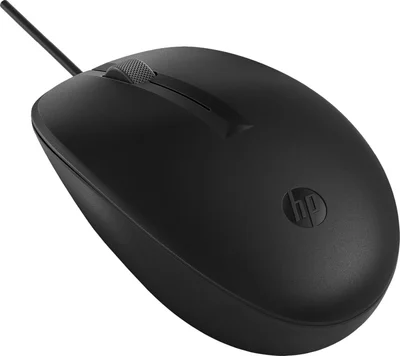 Мишка HP 125 кабелна, оптична, 1200 dpi, черна