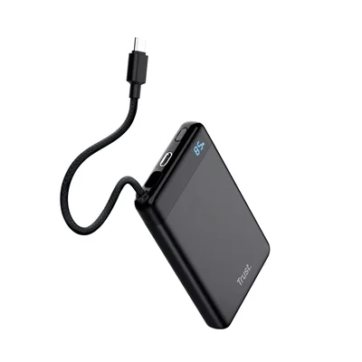 Външна батерия TRUST Fiera 10.000, 2 USB порта, черна