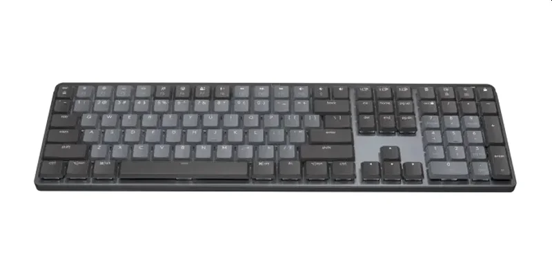 Клавиатура Logitech MX Mechanical безжична, осветена, Graphite, US International, тактилни суичове