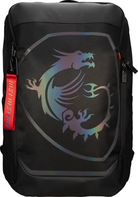MSI Titan Gaming Backpack, Water resistant  IPX-2, Padded mesh back panel, All laptop up to 18", 51 x 34 x 9cm