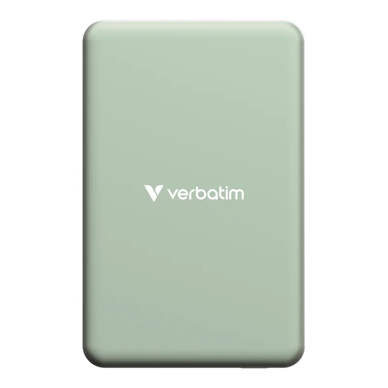 Verbatim Charge 'n' Go Essentials Power Bank Magnetic Wireless 10000mAh Green
