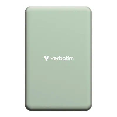 Verbatim Charge 'n' Go Essentials Power Bank Magnetic Wireless 10000mAh Green