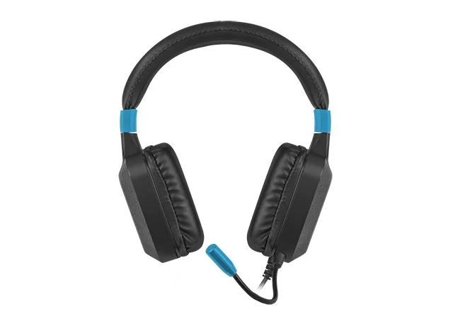 Геймърски слушалки FURY Raptor, Overhead, жично, микрофон, Black/Blue