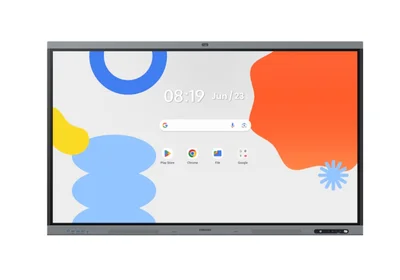 Samsung Interactive E-Board WA65FP 65" All-in-One Video Android OS 4K Digital Flipchart TOUCH 48MP Camera Wi-Fi, Black