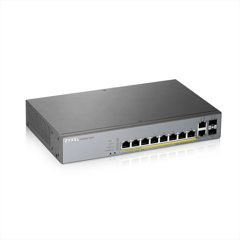 ZyXEL GS1350-12HP, 12 Port managed CCTV PoE switch, long range, 130W