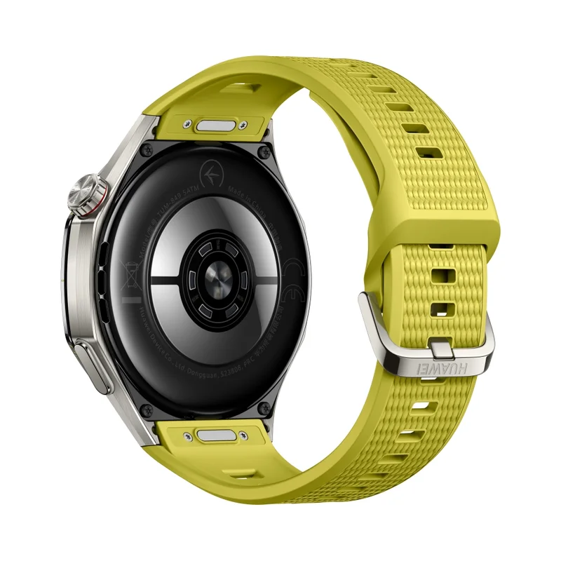 Смарт часовник HUAWEI Watch GT 7 Pro Atum-B49W, 1.47" дисплей, жълта флуороеластомерна каишка + Huawei Freebuds SE 4 ANC, бели