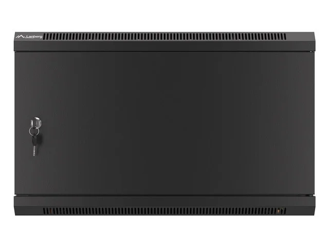 Lanberg rack cabinet 19" wall-mount 6U/600x450 for self-assembly with metal door black (flat pack)