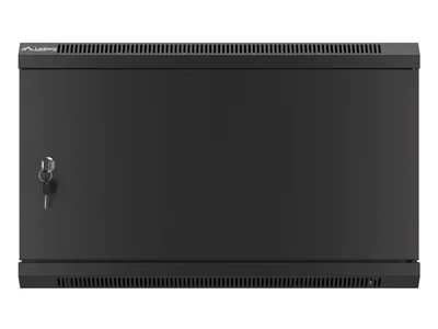Lanberg rack cabinet 19" wall-mount 6U/600x450 for self-assembly with metal door black (flat pack)