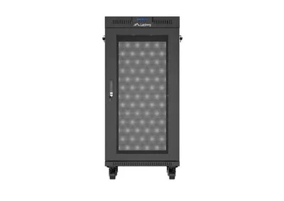 Lanberg Rack Cabinet 19" Free-Standing 24U/600X600 (FlAT Pack) With Mesh Door LCD Black V2