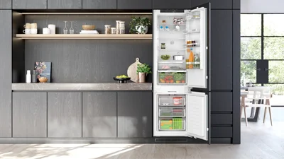 Bosch KIN96ADC0 SER6, BI fridge-freezer XL, NoFrost freezer, C, 193,5cm, 290l(215+75), 34dB(B), IC, VitaFresh XXL 0°, EcoAirflow, bottle shelf, Door Open Alarm, SoftClose flat hinge