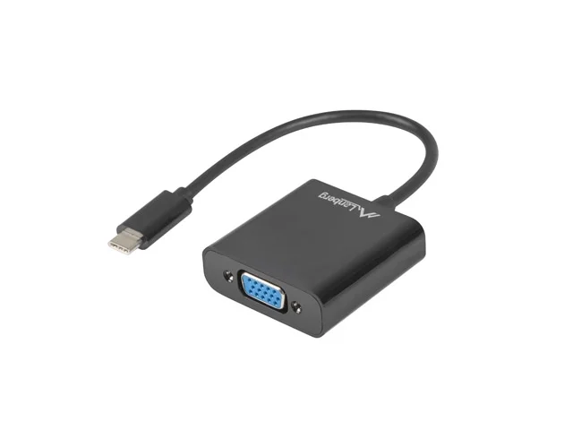 Адаптер USB-C 3.1 към VGA Lanberg 15 cm, черен