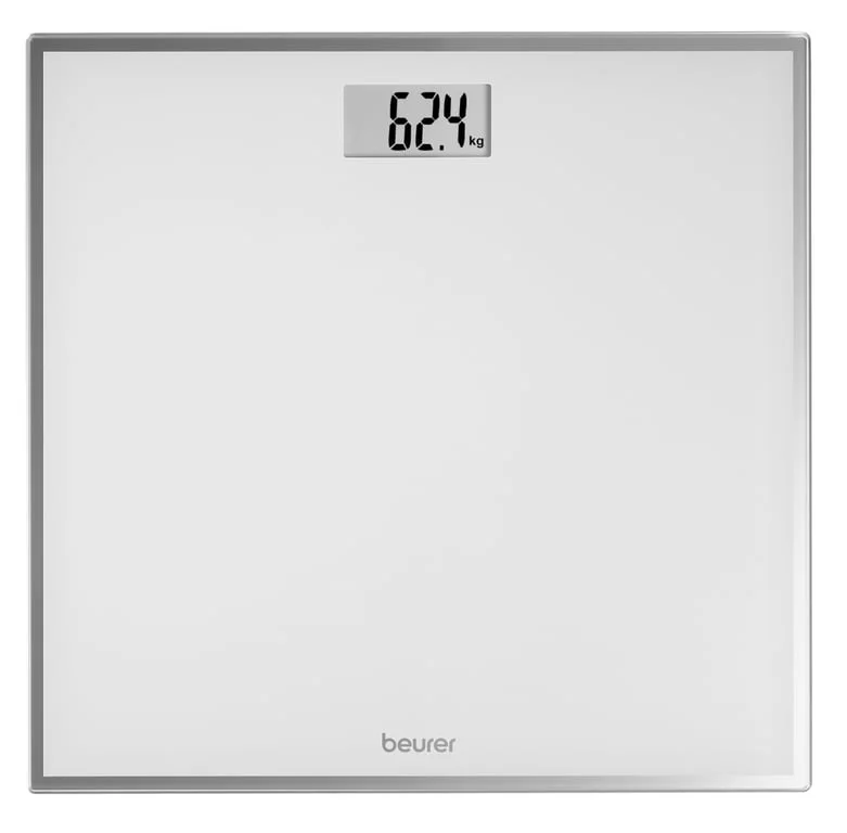 Електронен кантар Beurer GS 120 Kompakt, стъклен, до 150 кг, LCD дисплей, черен/прозрачен