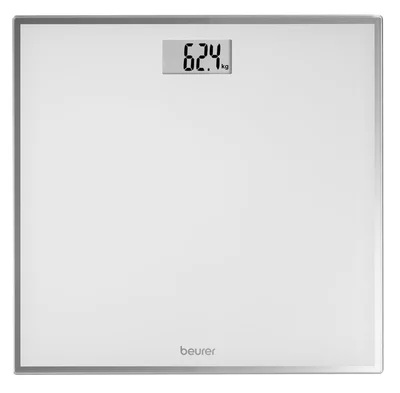 Електронен кантар Beurer GS 120 Kompakt, стъклен, до 150 кг, LCD дисплей, черен/прозрачен