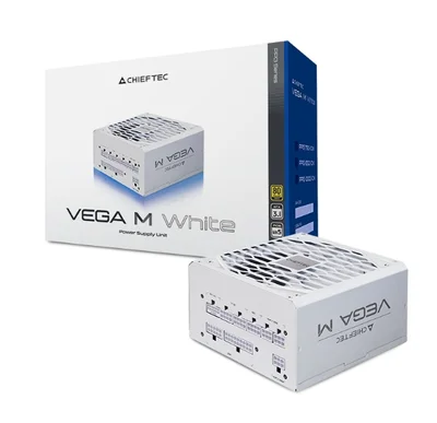 Захранване за компютри Chieftec Vega 850W ATX 3.1, 80 PLUS Gold, напълно модулно, бяло