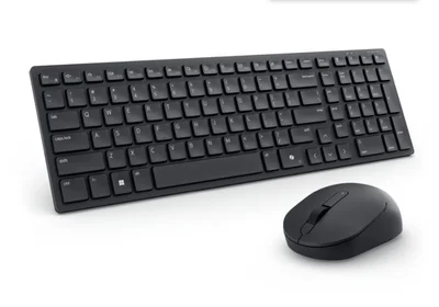 Комплект безжична клавиатура и мишка Dell Pro Compact Silent KM555 US International (QWERTY)