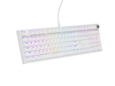 Genesis Mechanical Gaming Keyboard Thor 404 White RGB Backlight Gateron Yellow Pro, US Layout