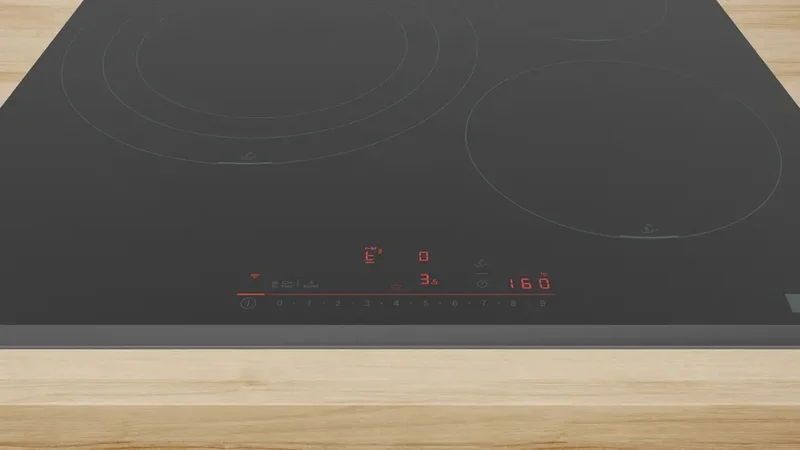 Bosch PID631HC1E, SER6, Induction electric cooktop, 3 zones (1 double ext 32 cm), front-bevel, Direct Select, PerfectFry+, 7,4 kW, HC, 60cm