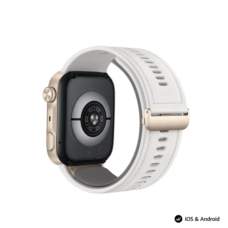 Смарт часовник HUAWEI – Watch D3 Riva-B19, 1.92" AMOLED LTPO, Gold, HarmonyOS, 540 mAh (с Huawei FreeBuds 7i, бели)