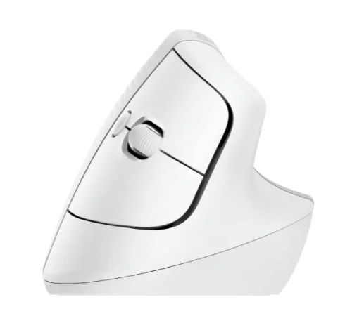 Вертикална мишка Logitech Lift for Mac, ергономична, безжична, бяла/сивкава