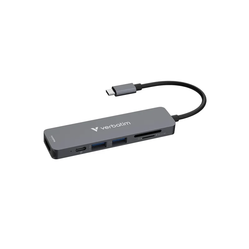 Verbatim USB-C Essentials Multiport Hub 6 Port with card reader